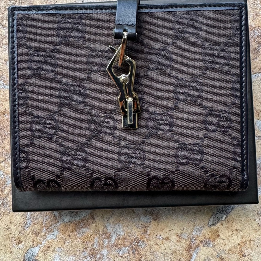 Gucci Dark Brown Monogrammed Wallet